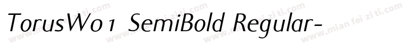TorusW01 SemiBold Regular字体转换